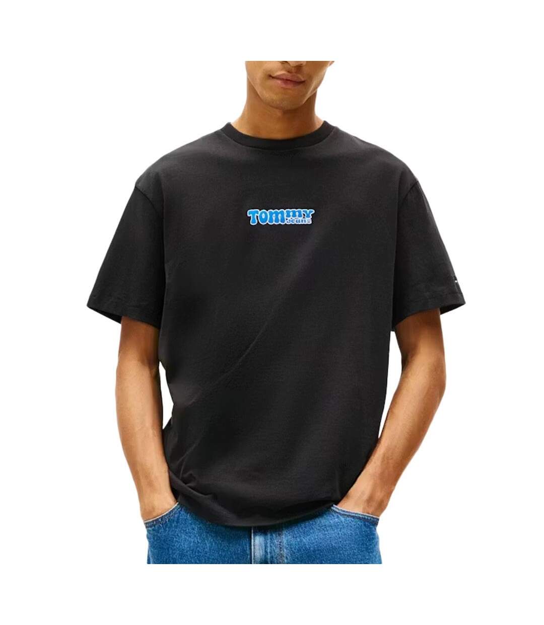 T-Shirt noir homme tommy hilfiger dm0dm22051-1