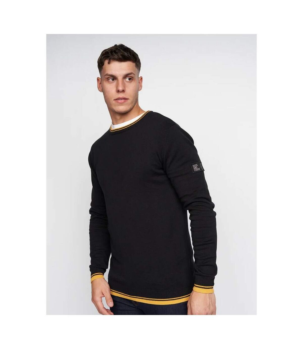 Duck and Cover Mens Papline Knitted Sweater (Black)