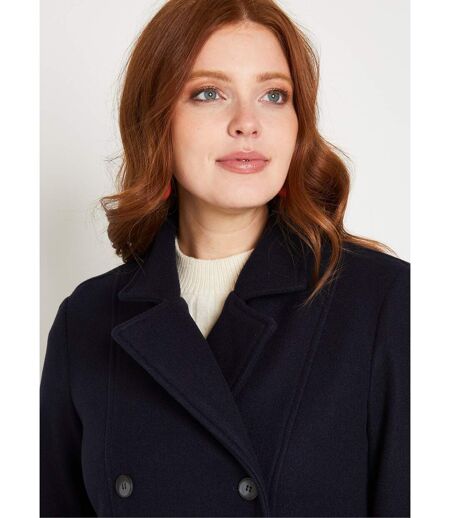 Manteau caban court double boutonnage