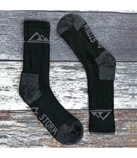 3 Pack Mens Heavy Cushioned Outdoor Cotton Hiking Socks