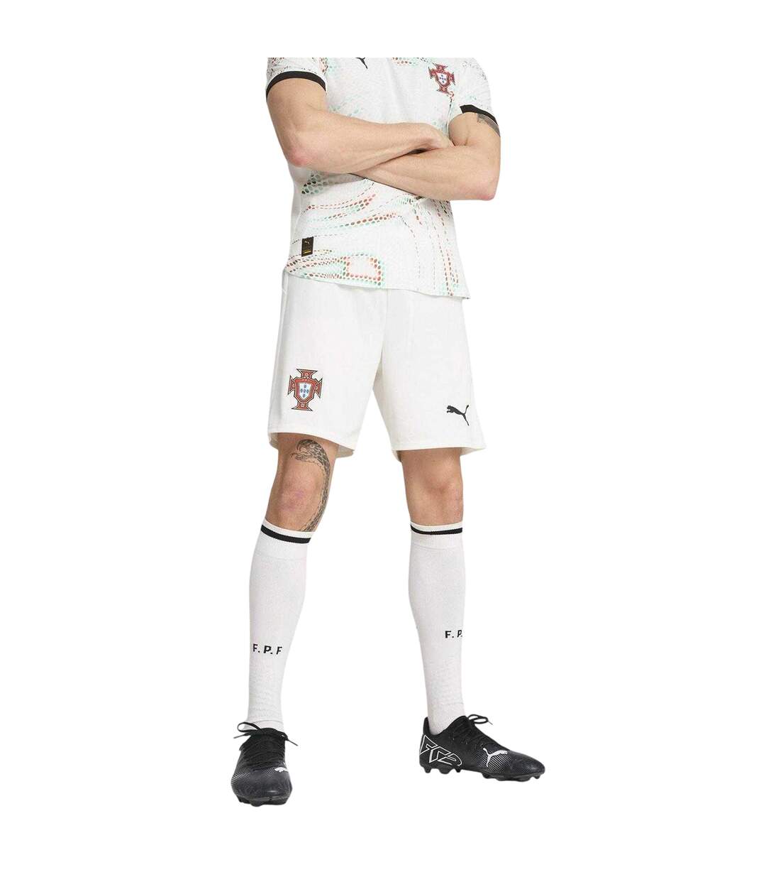 Short Extérieur Motif/style Portugal Fc Homme Blanc Noir Puma-4
