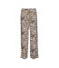 Pantalon fluide beige/noir/orange à motifs animalier femme vero moda easy joy-1