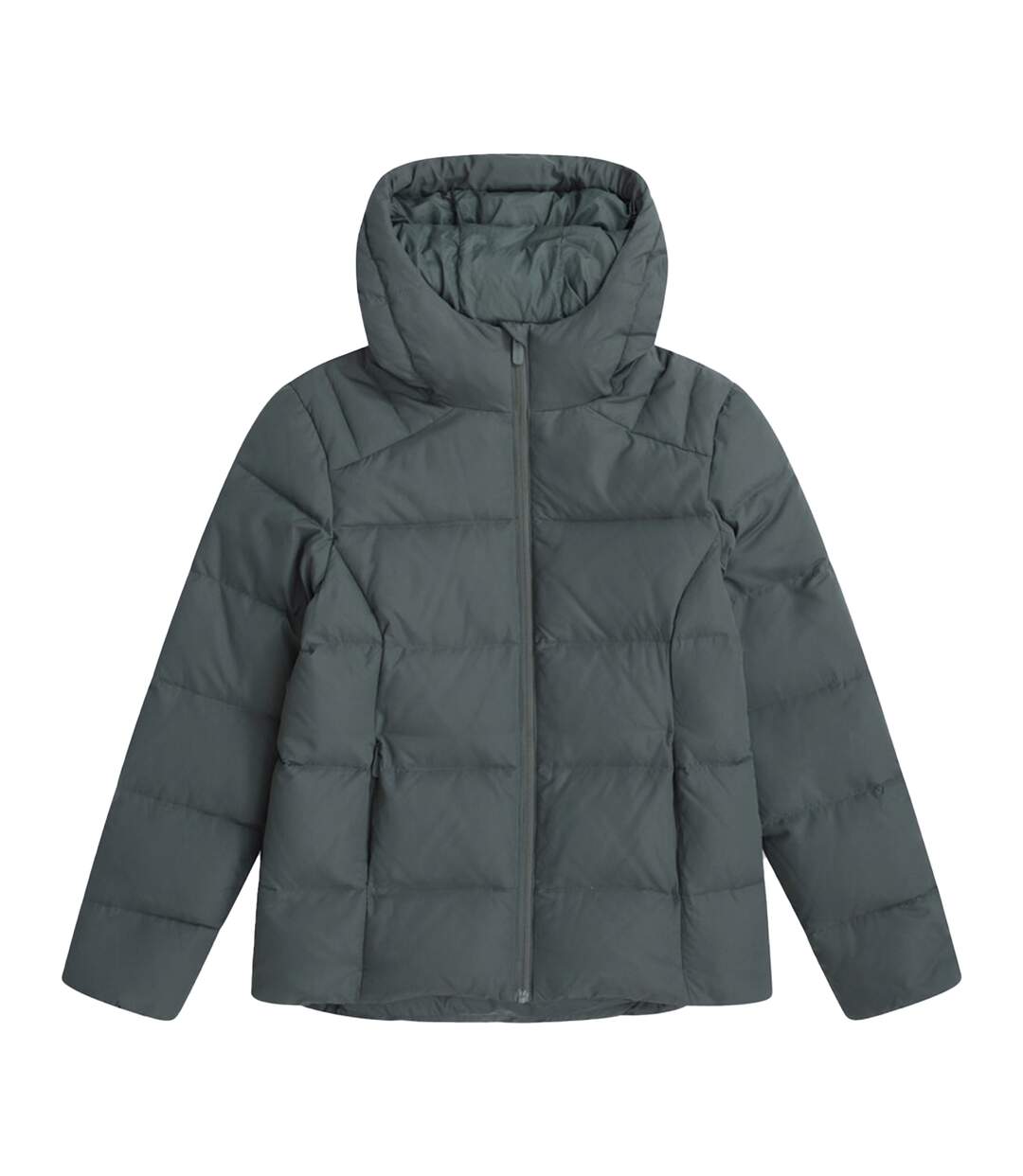 Womens/ladies Tech Midweight Down Jacket Dark Khaki Animal-2