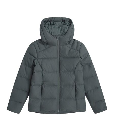 Womens/ladies Tech Midweight Down Jacket Dark Khaki Animal