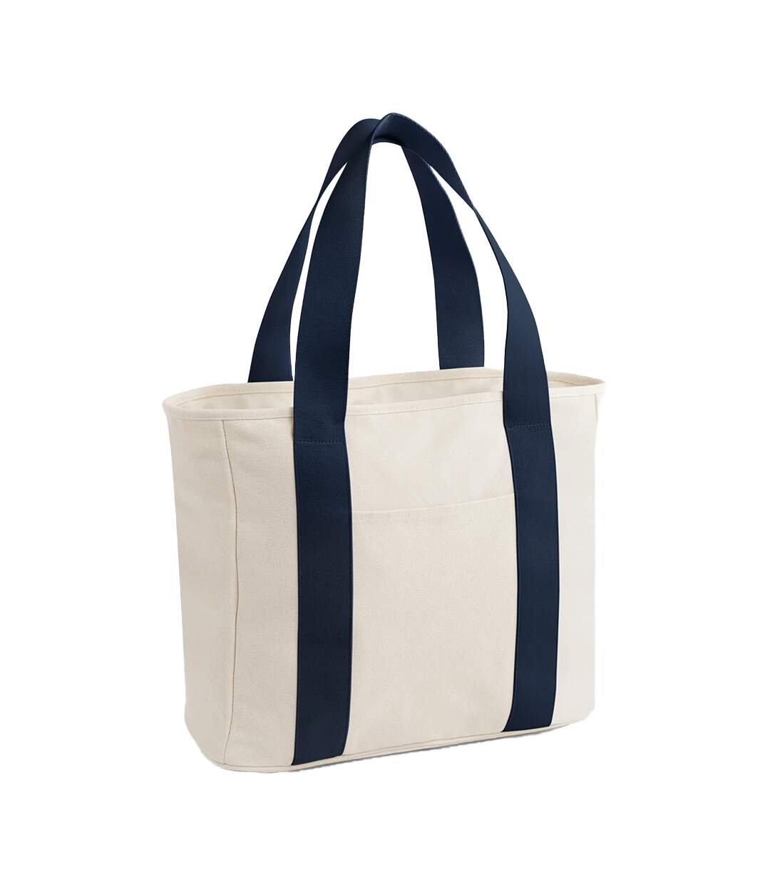 Tote Bag Edit Taille Unique Naturel Bleu Marine Bagbase-1