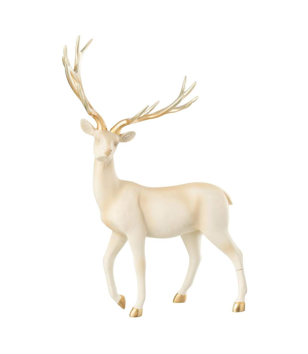 Statuette Cerf Déco Promenade 40cm Beige Clair-1