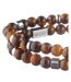 Bracelet double tour marron homme geographical norway 315055 - taille unique-3