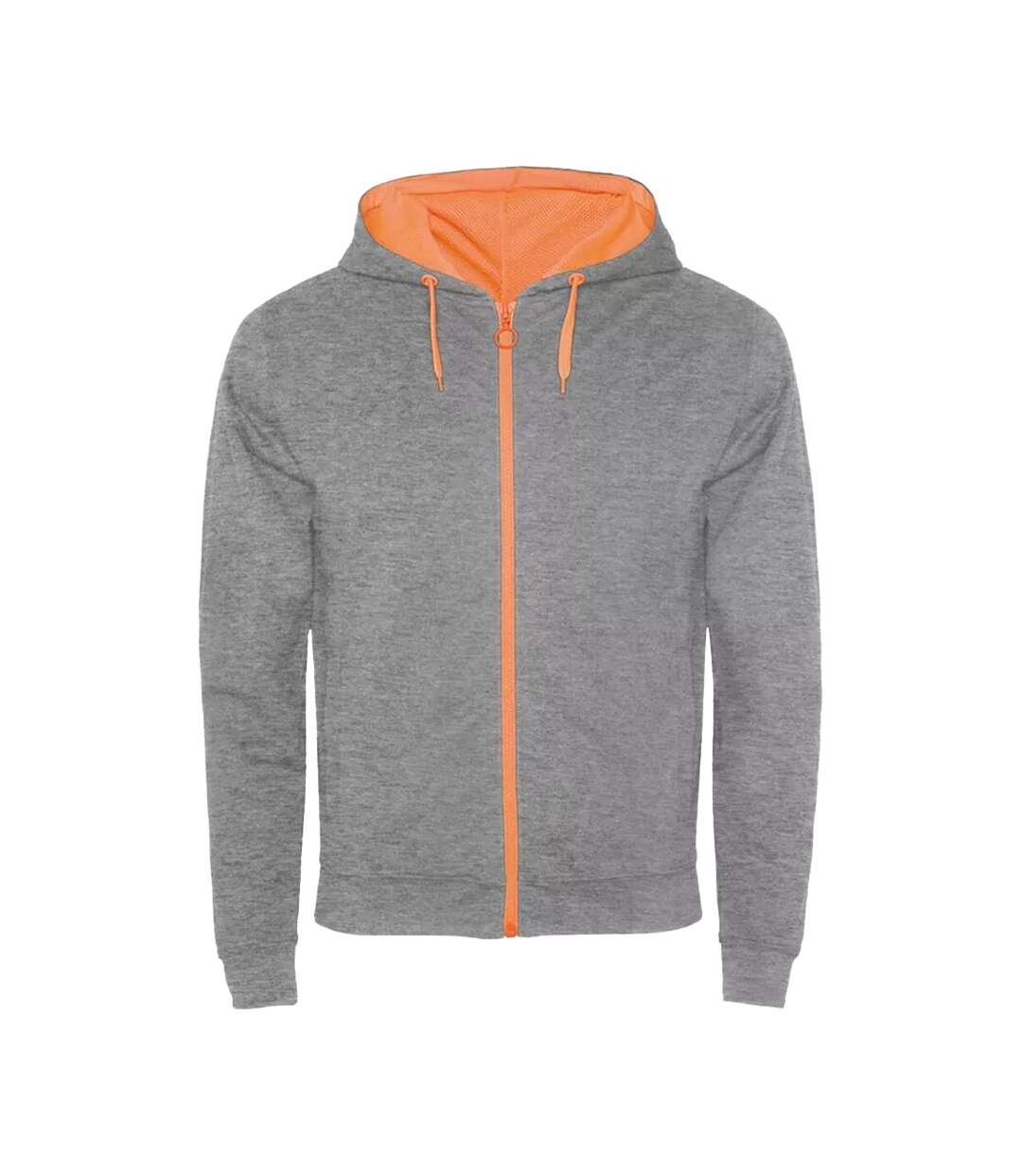 Veste De Survêtement Fuji Adulte Gris Chiné Orange Fluo Roly-1