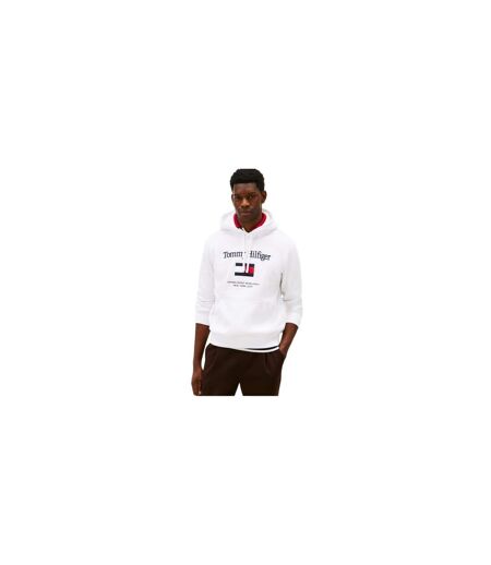 Sweat À Capuche Homme Blanc Tommy Hilfiger