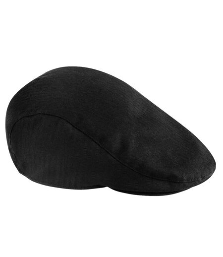Beechfield Unisex Vintage Flat Cap / Headwear (Black)