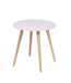 Table d'appoint scandinave Fjord - Diam. 48 cm - Blanc-1