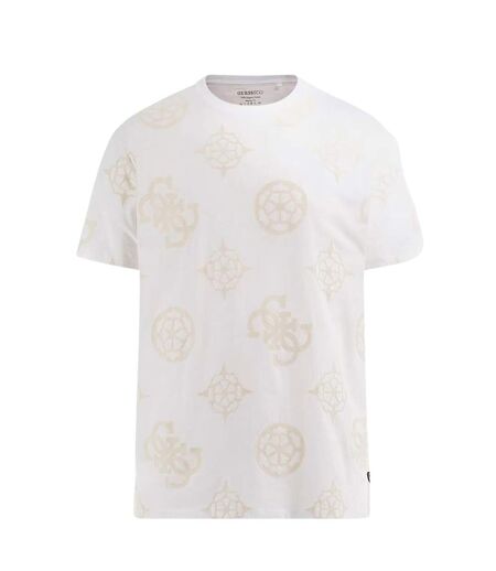 T-shirt Motif/style Logo Brodé Homme Blanc Guess