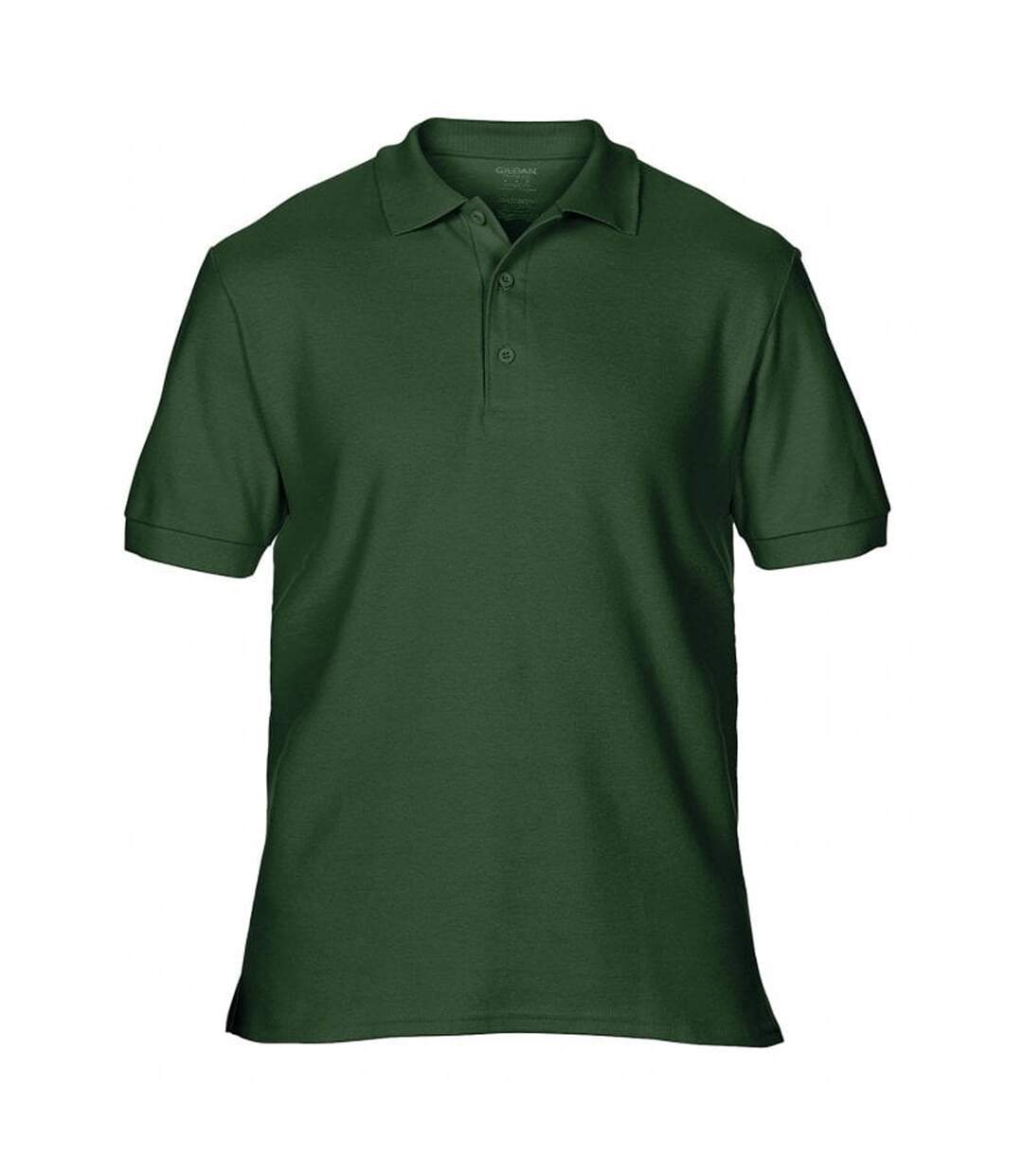 Mens double piqué polo shirt forest green Gildan