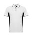 Polo montmelo adulte blanc/noir solide Roly