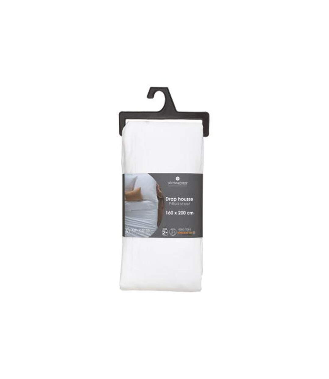Drap Housse Intérieur 160x200cm Blanc-3