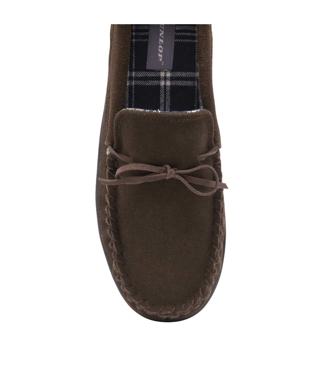 Mens Real Suede Leather Fleece Lined Slippers-2