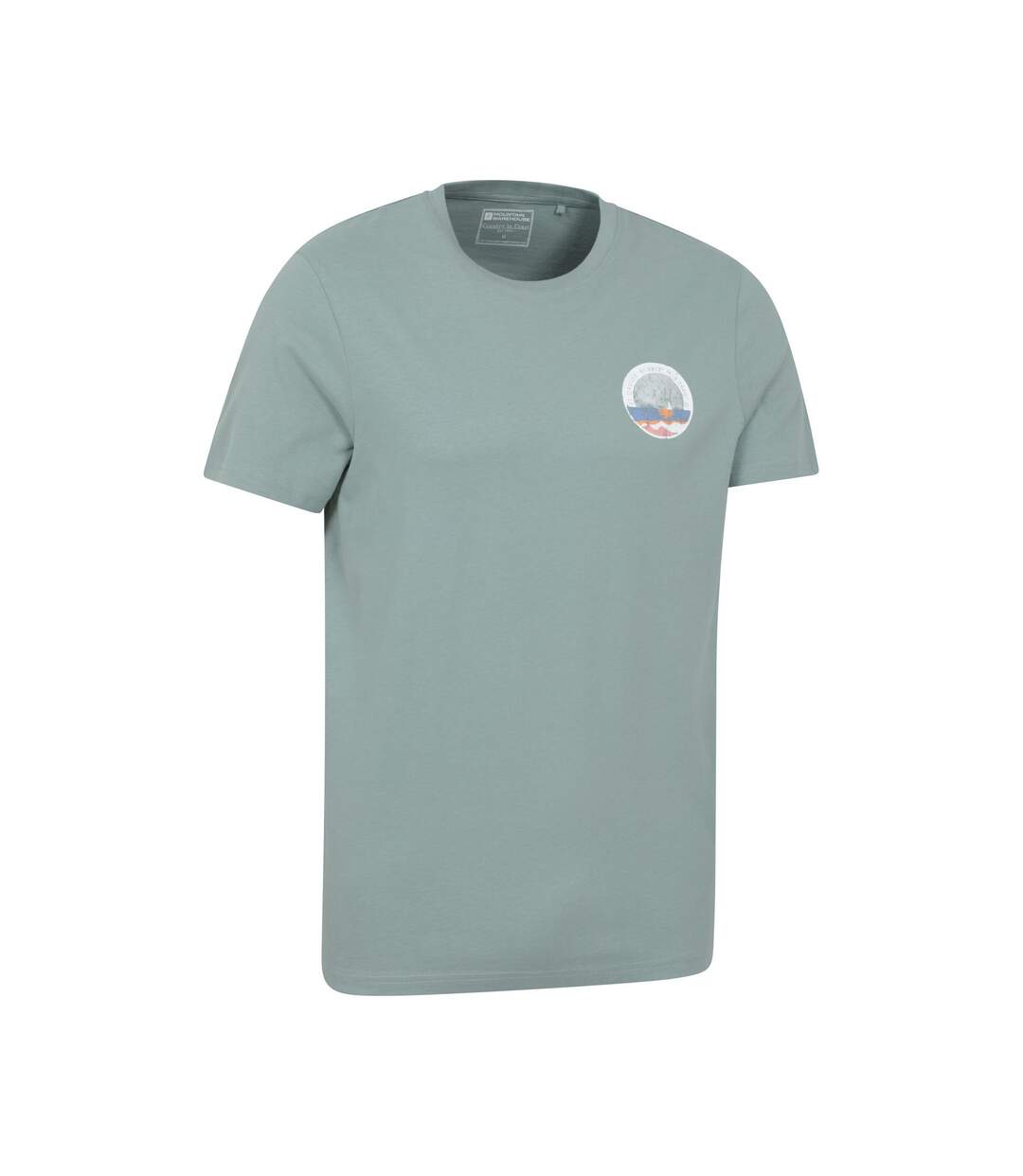Mens St Davids Printed Organic T-shirt Pale Green Mountain Warehouse-4