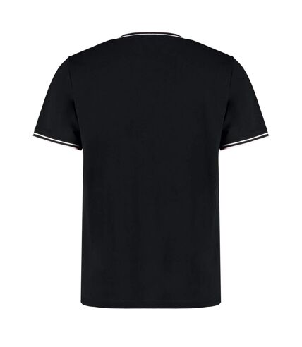 Kustom Kit Mens Tipped Fashion T-Shirt (Black/White/Red) - UTRW9458