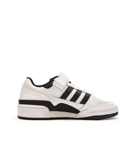 Baskets blanches/noires homme adidas forum low