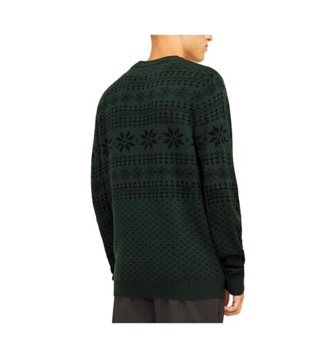 Pull de noël vert/noir homme jack & jones gabriel - l
