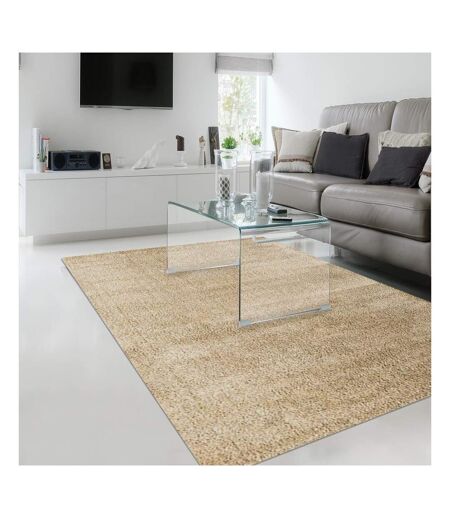 Tapis longs poils shaggy tissé motif uni SILCHOU