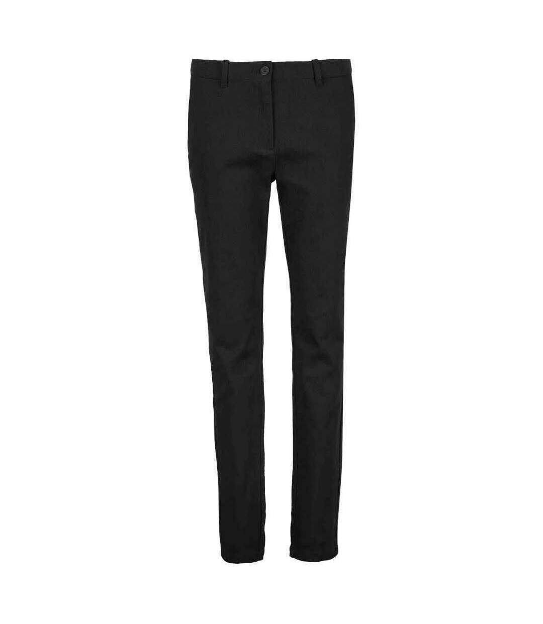 Womens/ladies gustave chinos deep black NEOBLU