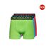Pack of 3  Mens highlighter boxer shorts  green/red Duck and Cover-1