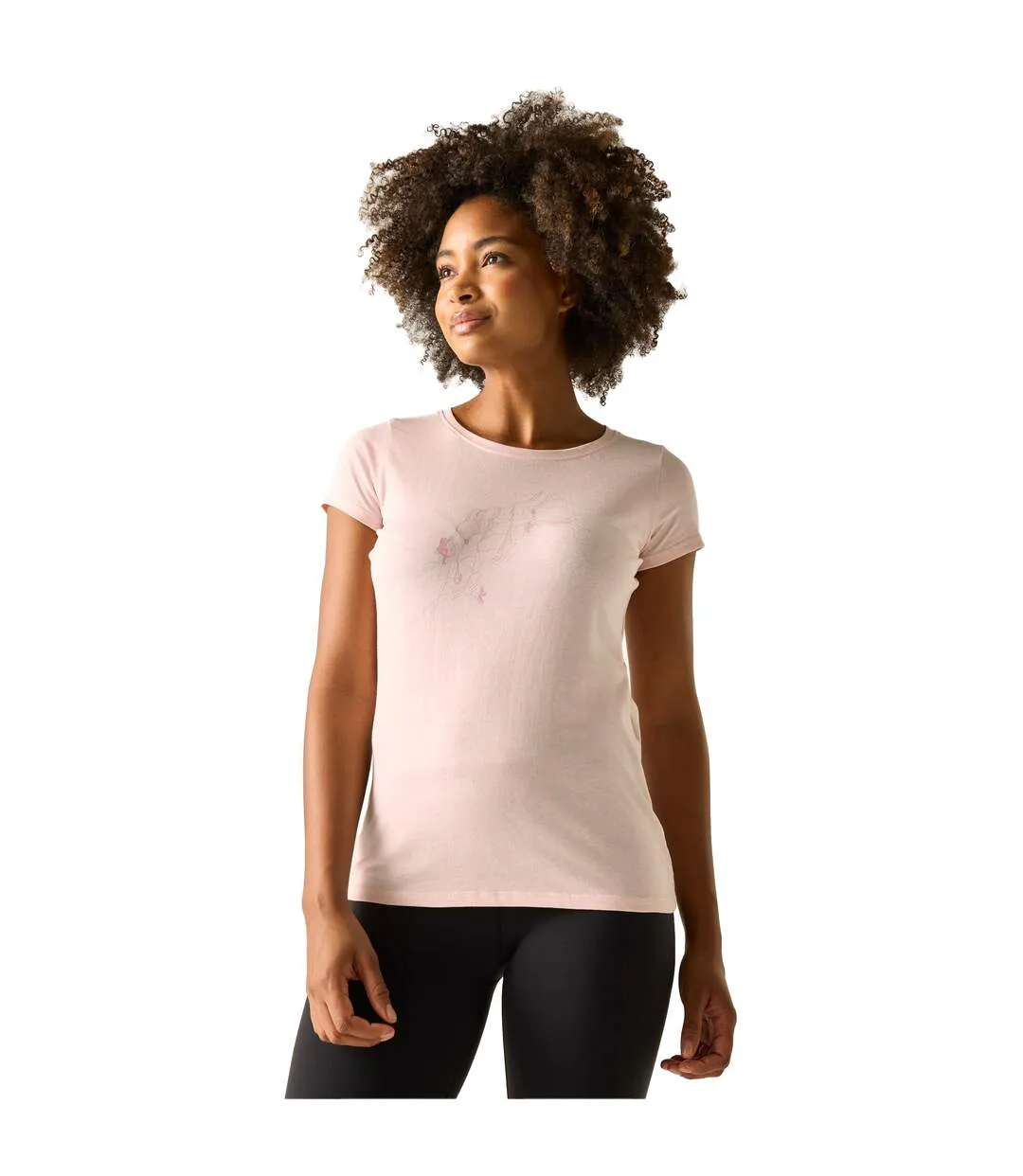 Womens/ladies Breezed Line Art T-shirt Pink Haze Regatta-4