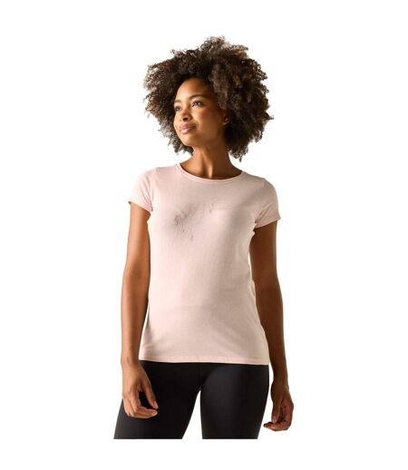 Womens/ladies Breezed Line Art T-shirt Pink Haze Regatta