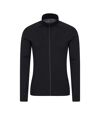 Mountain Warehouse Mens Merino Wool Full Zip Base Layer Top (Black)