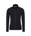 Mountain Warehouse Mens Merino Wool Full Zip Base Layer Top (Black) - UTMW401
