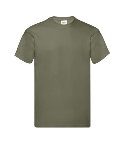 Mens original heather t-shirt classic olive Fruit of the Loom