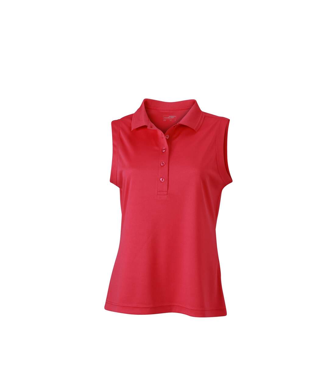 Polo micro-polyester FEMME JN575 - rose - sans manches