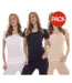 Pack Of 3  Womens/ladies Short-sleeved Thermal Top  Multicoloured Heatforce-2