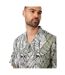 Mens Leaf Print Relaxed Fit Shirt Black Threadbare-4