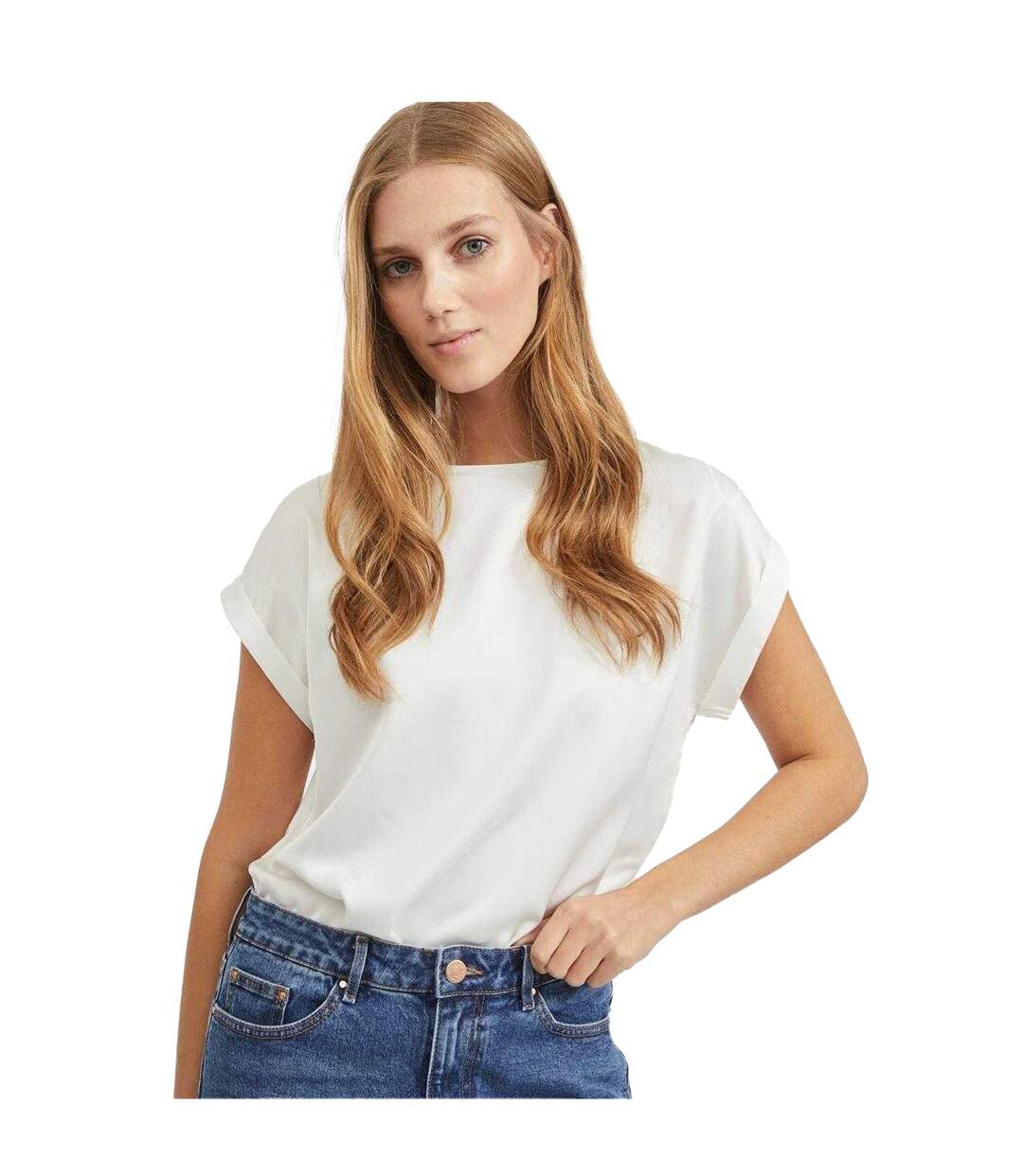 Haut Ellette Femme Blanc Neige Vila-4