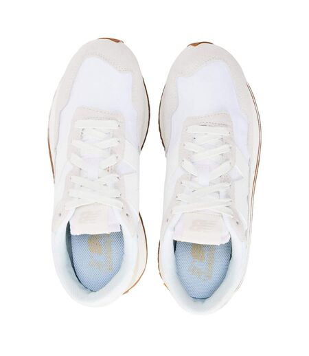 Womens/ladies 237 Classic Suede Trainers White Gum New Balance