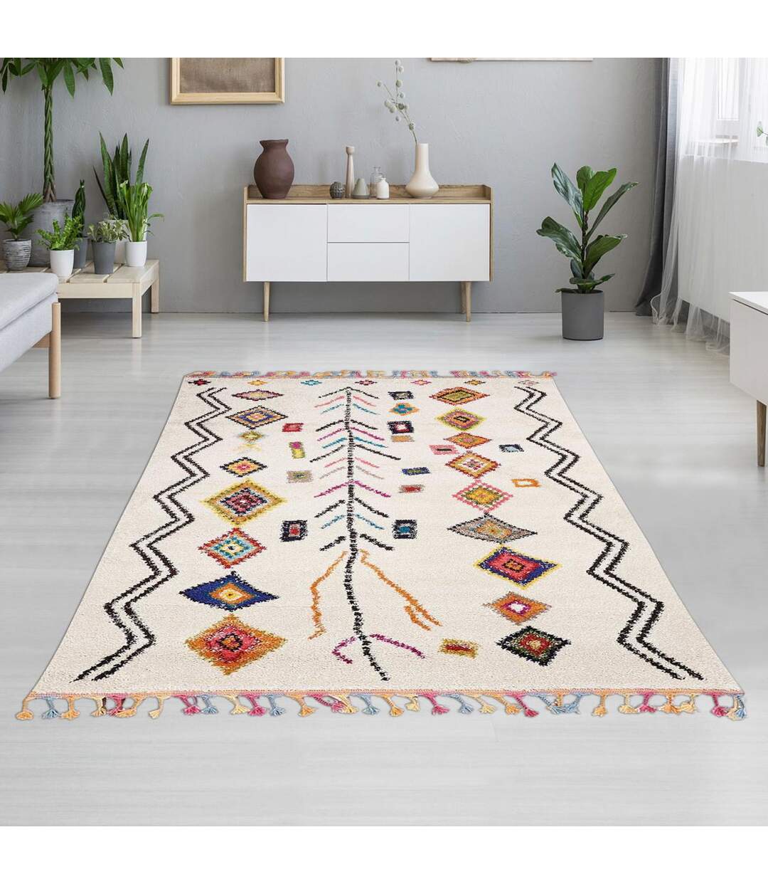 Tapis berbère tissé motif ethnic OURIKA 2-2