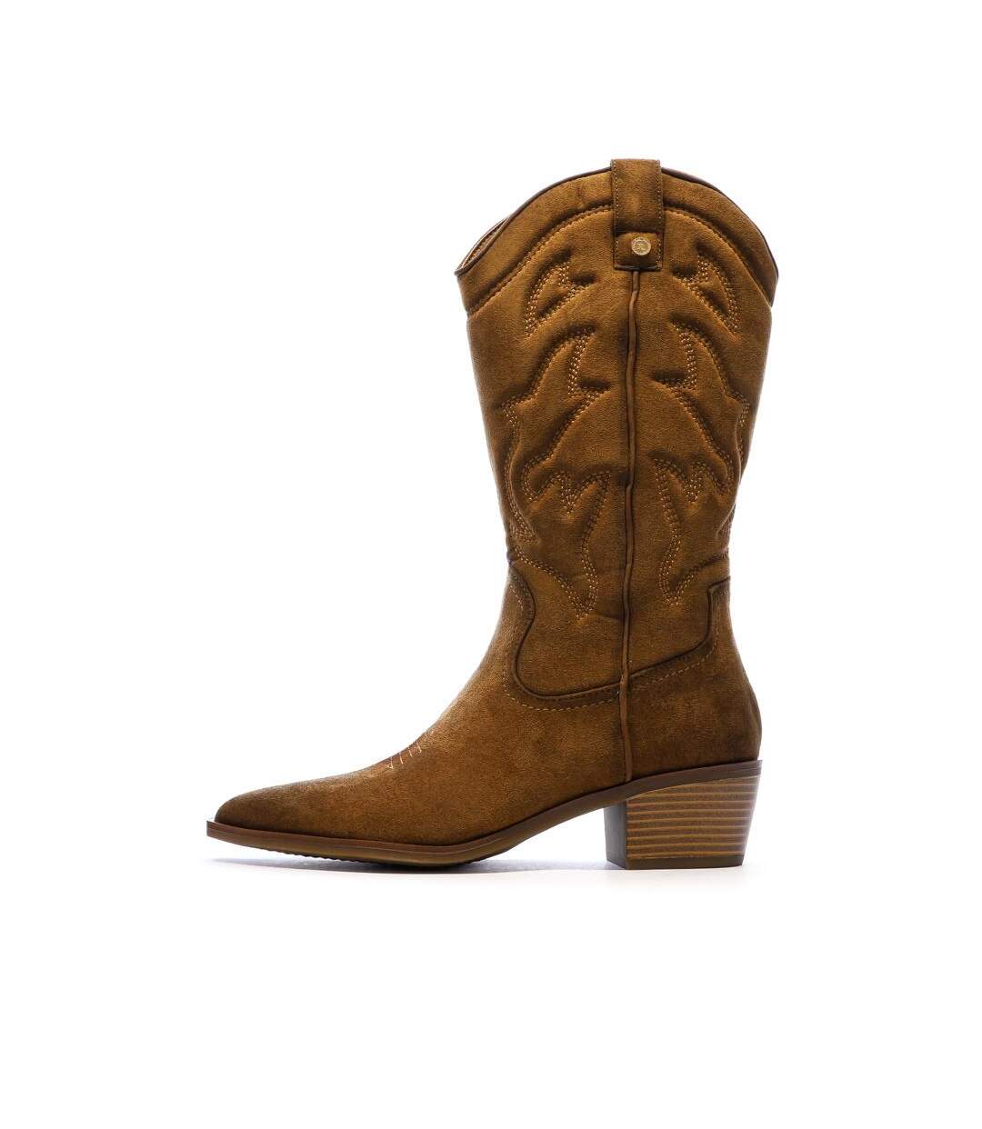 Santiags hautes camel femme xti 144308-1