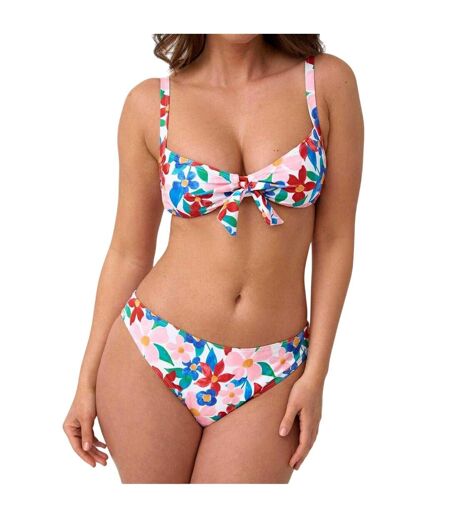 Womens/ladies Floral Tie Detail Bikini Set Multicoloured Be You