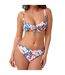 Womens/ladies Floral Tie Detail Bikini Set Multicoloured Be You-2
