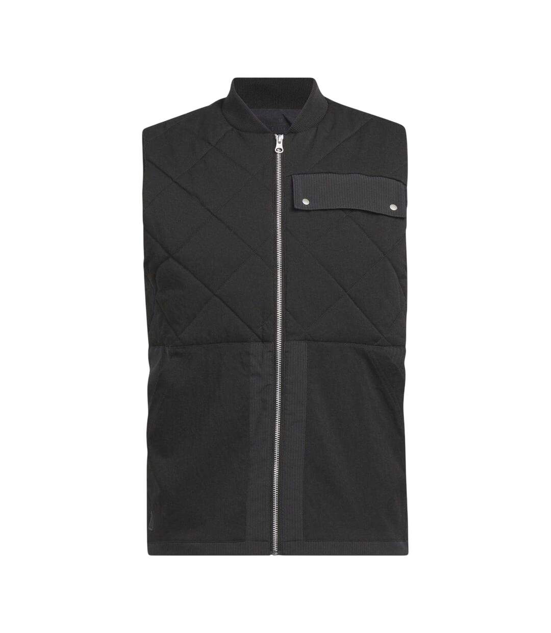 Mens Golf Quilted Recycled Polyester Gilet Black Adidas-2