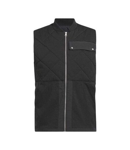 Mens Golf Quilted Recycled Polyester Gilet Black Adidas