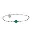 Bracelet argent/vert femme clio blue br0047-1