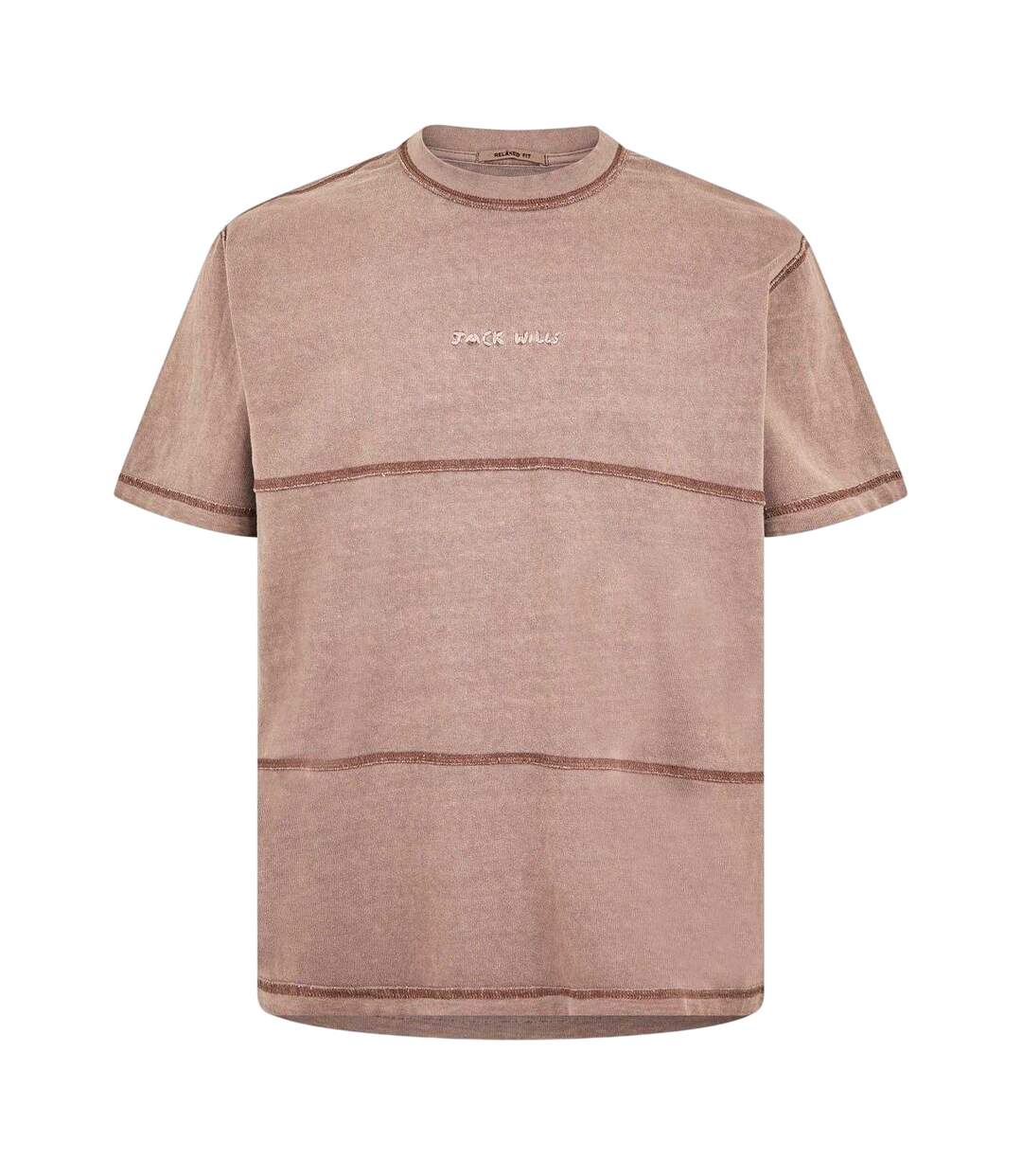 T-shirt Motif/style Rayures Contrastées Homme Rouge Orange Jack Wills-2
