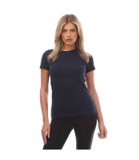 Womens/ladies Plain T-shirt Navy Puma