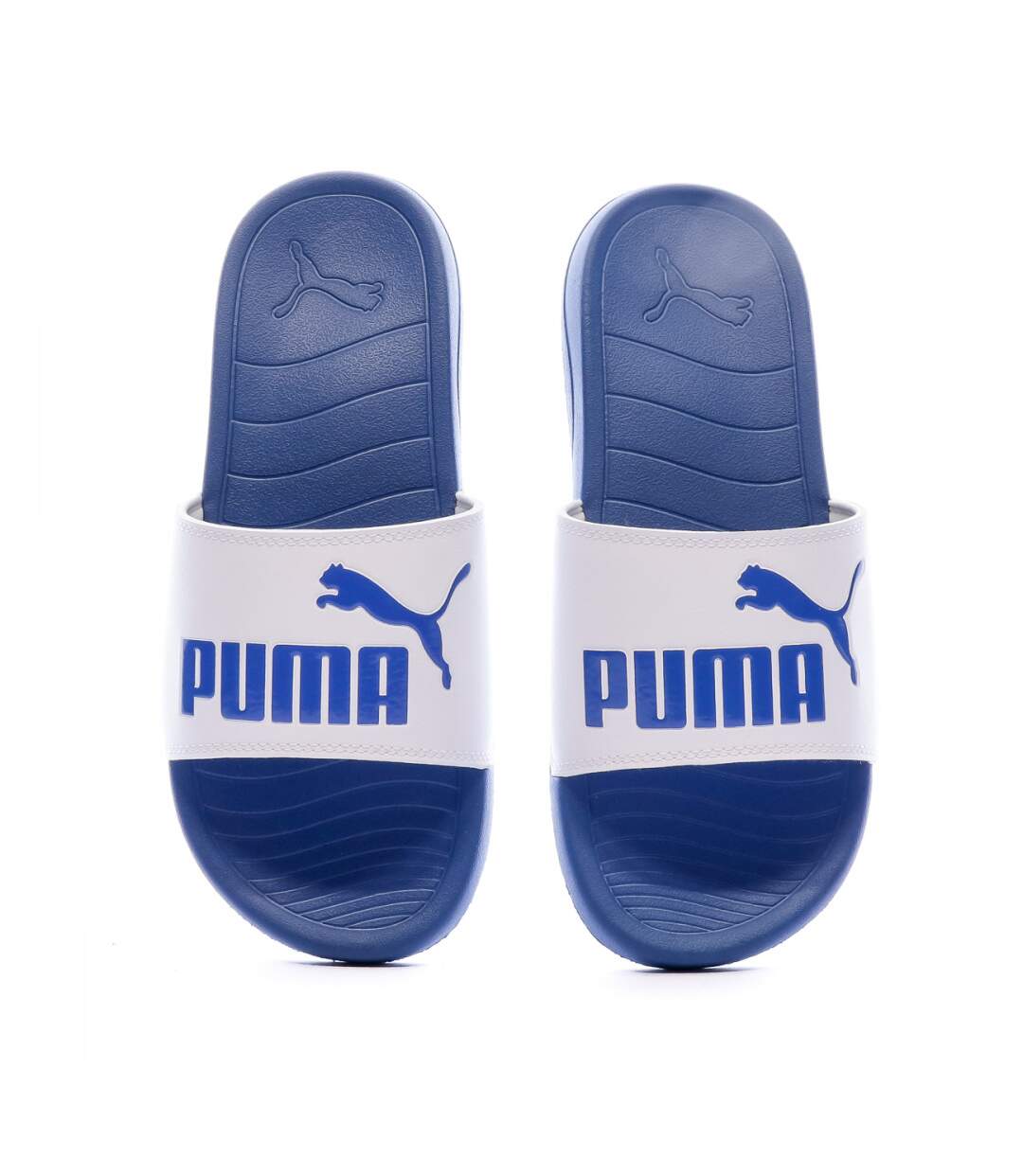 Claquettes bleues/blanches homme Puma Popcat 20-3