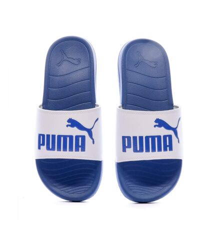 Claquettes bleues/blanches homme Puma Popcat 20