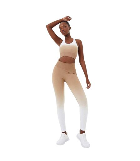 Brassière De Sport Motif/style Ombré Femme Marron Blanc USA Pro