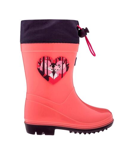 Bejo - Bottes de pluie KAI - Enfant (Rose saumon / Violet foncé) - UTIG1662